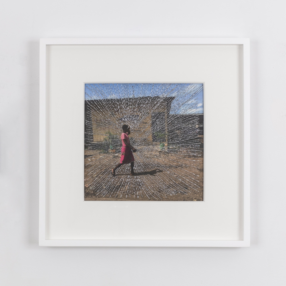 Joana Choumali
Untitled (&amp;Ccedil;a Va Aller), 2019
mixed media
9 1/2 x 9 1/2 inches (24 x 24 cm)
16 1/4 x 16 1/4 inches (41,3 x 41,3 cm) frame
SW 21131