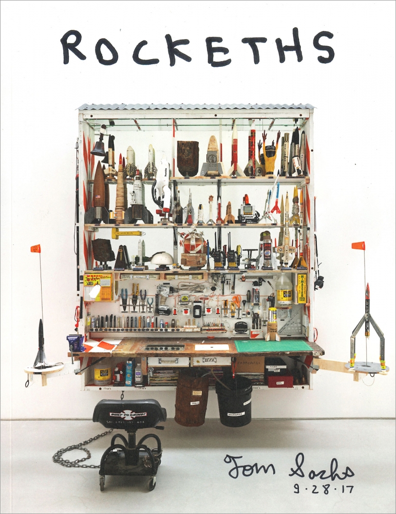 book cover illustrated with a photograph of Tom Sachs' work called Rockeths