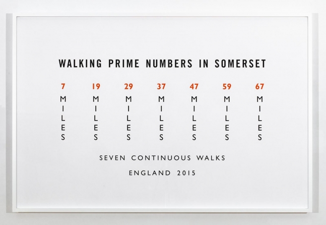 Richard&nbsp;Long Walking Prime Numbers in Somerset, 2015