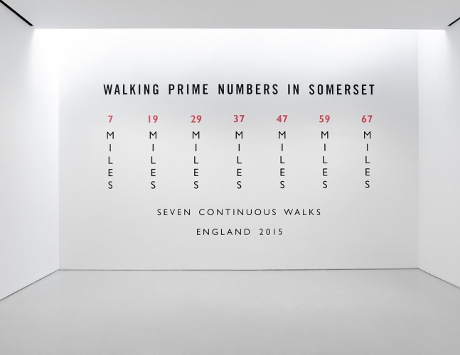 Richard&nbsp;Long Walking Prime Numbers in Somerset, 2015