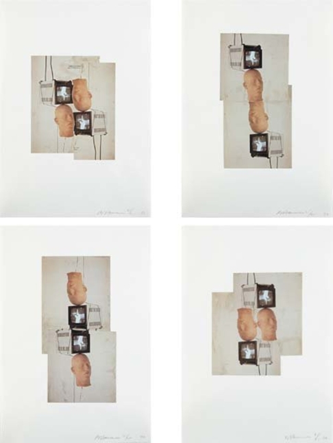 Bruce Nauman

Frankfurt Portfolio, 1990

offset lithograph

four parts; 19 1/8 x 13 1/4 inches (48,5 x 34 cm) each
30 x 21 3/4 x 1/2 inches (76 x 55,2 x 1,3 cm) each frame

edition 6/35

SW 17340a-d.6