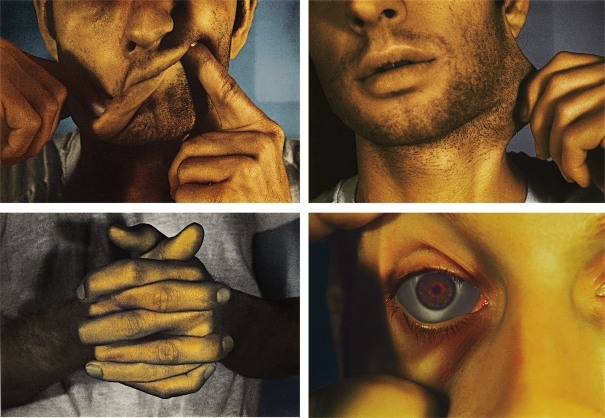 Bruce Nauman

Infrared Outtakes (Cockeye Lips, Neck Pull, Hands Only, Opened Eye), 1968/2006

Epson Ultrachrome K3 inkjet prints

four parts; 19 x 28 inches (48,3 x 71,1 cm) each
22 1/2 x 31 1/2 inches (57,2 x 80 cm) each frame

edition 20/60

SW 06362a-d