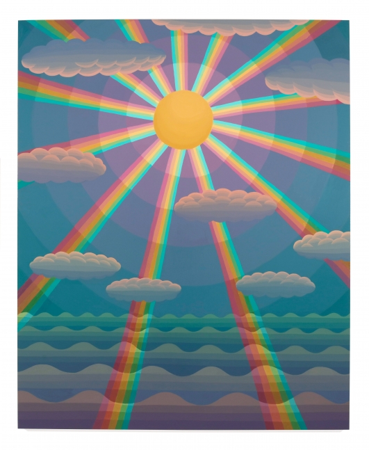 Amy Lincoln, Sun with Rainbow Rays (Dark), 2021