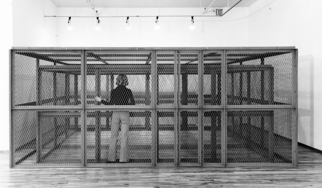 Bruce Nauman
Double Steel Cage&amp;nbsp;Piece, 1974
steel
84 x 162 x 198 inches (213,4 x 411,5 x 502,9 cm)
SW 76266
Collection of Museum Boymans-van Beuningen, Rotterdam, the Netherlands